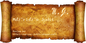 Máriás Judit névjegykártya